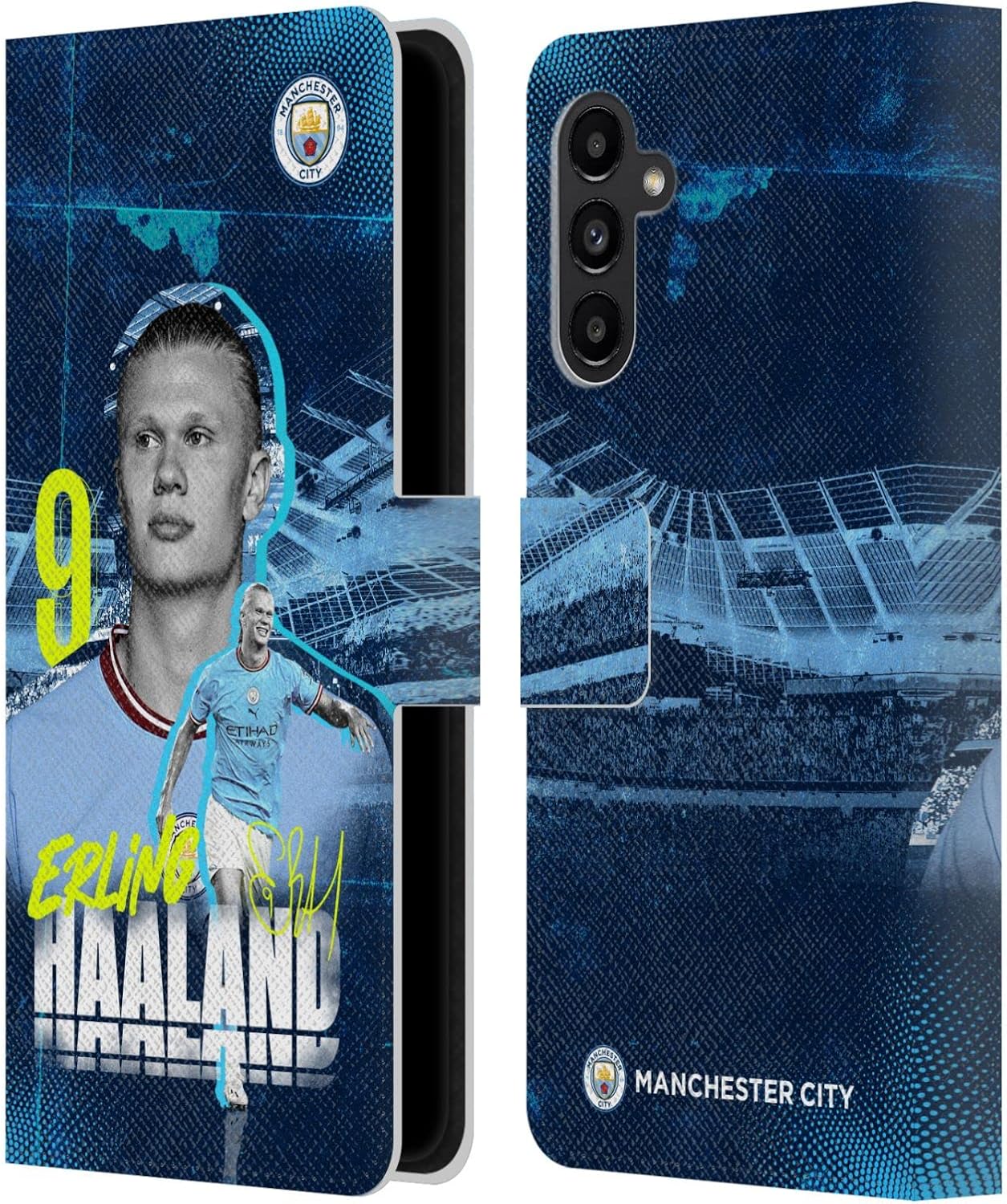 Head Case Designs Officially Licensed Manchester City Man City FC Jack Grealish 2022/23 First Team Leather Wallet Case Compatible with Samsung Galaxy A13 5G (2021)