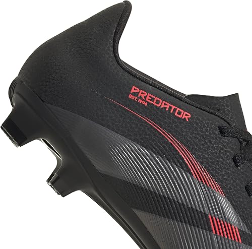 adidas Unisex Predator Club Firm Ground/Multi Ground Football Boots, Core Black/Grey Four/Lucid Red, 9 UK - 5