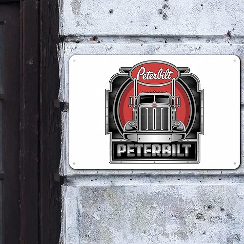 Miniatura 5 de Peterbilt - Letrero de metal con diseño de camión Peterbilt, diseño vintage de camión de Peterbilt, para jardín, patio, bar, porche, hogar,