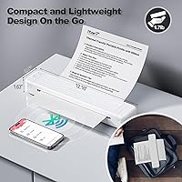 Vista 4 de Impresora portátil, impresora inalámbrica Bluetooth P831, impresoras de transferencia térmica sin tinta para papel de impresora de letras y A4, Black