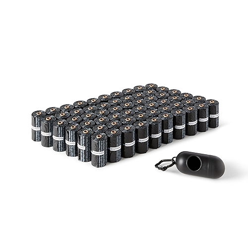 Amazon Basics Sacos de cocô padrão sem perfume para cães com dispensador e clipe de trela,... Amazon Basics Sacos de cocô padrão sem perfume para cães com dispensador e clipe de trela,...