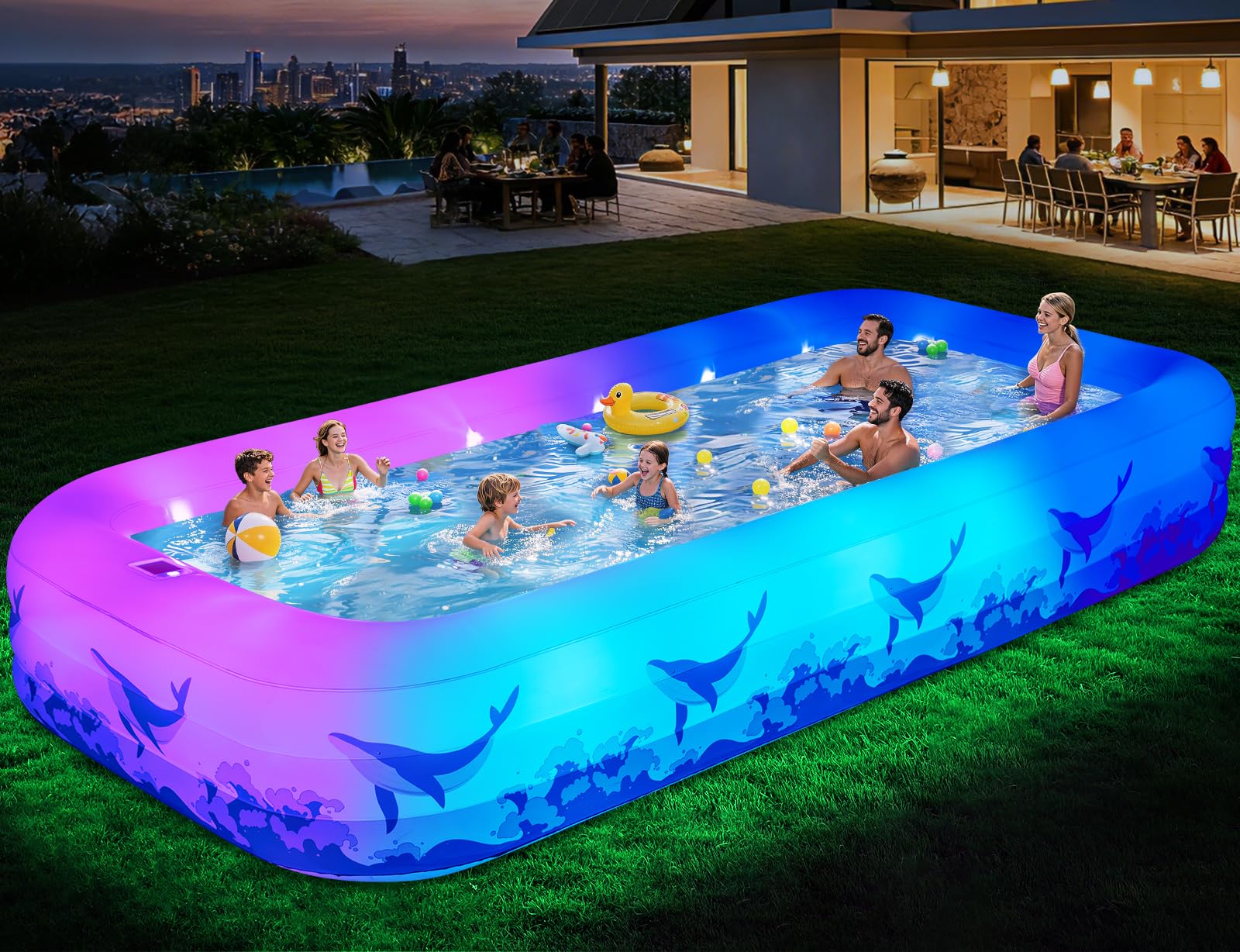 Photo 1 of Vantacent89 Large Inflatable Swimming Pool, 12FT X 6.2FT