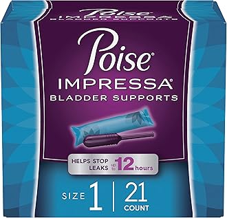 Poise Impressa Incontinence Bladder Support for Women, Bladder Control, Size 1, 21 Count (Packaging May Vary)