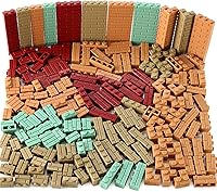 Vista 8 de Feleph Juego de ladrillos de perfil de mampostería a granel de 260 piezas de bloques de construcción para pared de construcción de casas, piezas MOC
