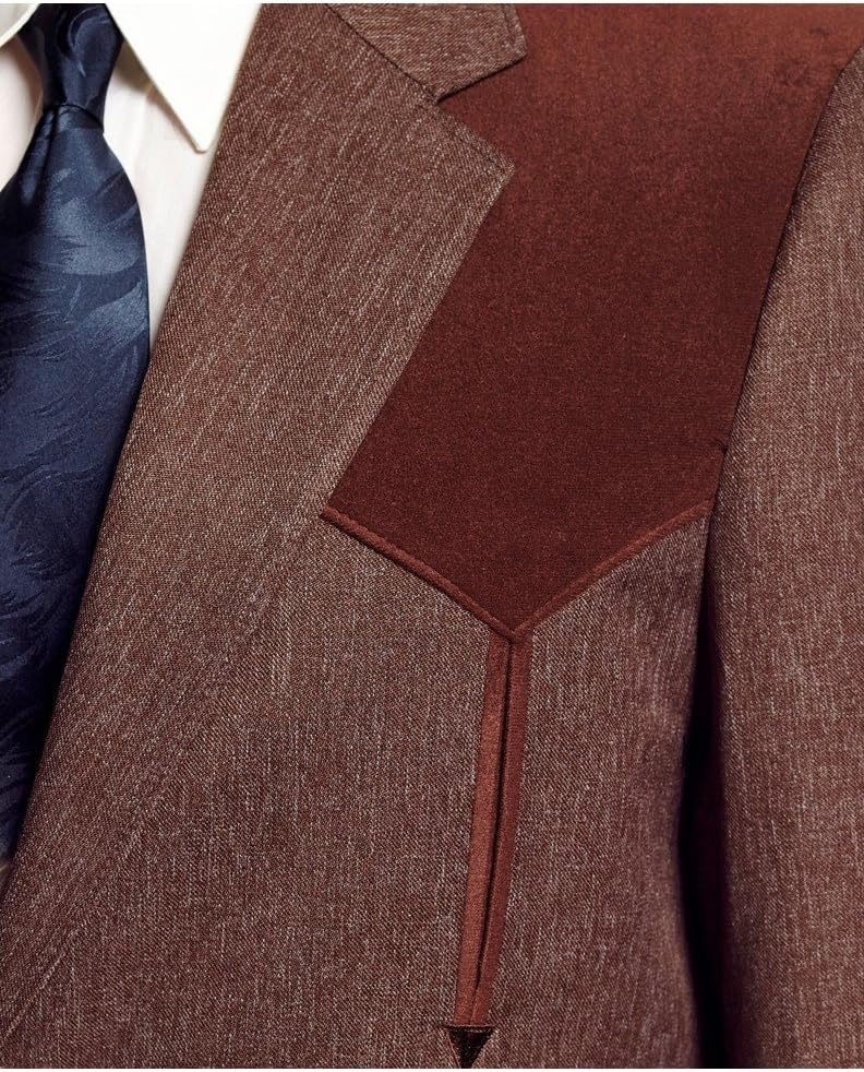 Circle S Mens Heather Chestnut Polyester Boise Sportcoat Jacket Blazer 44 L