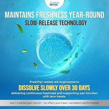 FreshPan AC Drain Pan Tablets (100 Count) | 4 Year Supply of Slow Release AC Condensate Pan Tablets for Clean, Fresh Flow