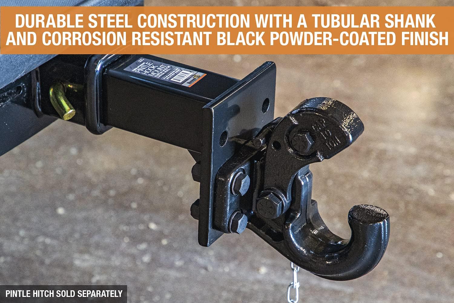 Buyers Products PM25612 Pintle Hook Mount, 2 Position Adjustable Trailer Hitch Receiver for 2-1/2 Inch Trucks, 16,000 lb MGTW, Heavy-Duty Tow Hitch, 3,000 MVL Rated