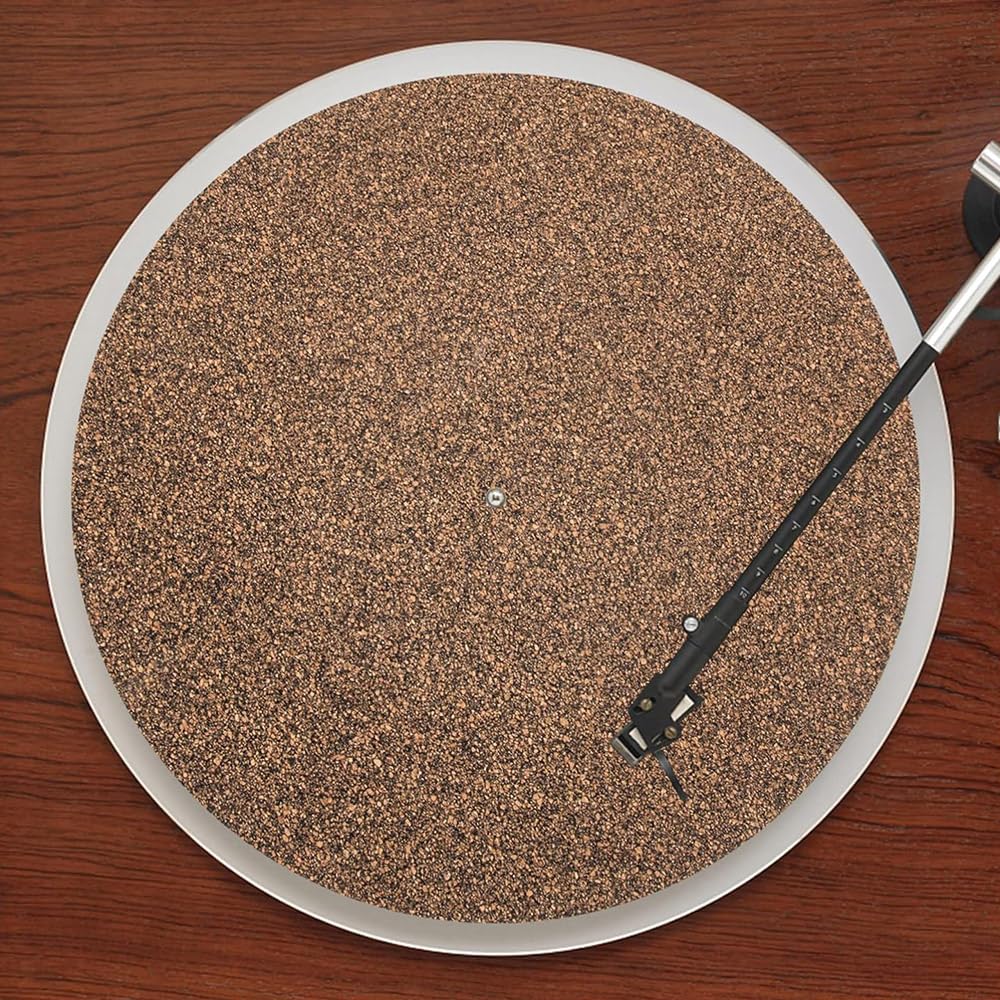 Sarini 12 Inch Turntable Deck Mat, Cork Turntable Anti-Slip Mat Anti-Slip Anti-Static Vinyl Record Player Anti-Slip Mat For LP Records - Image 4
