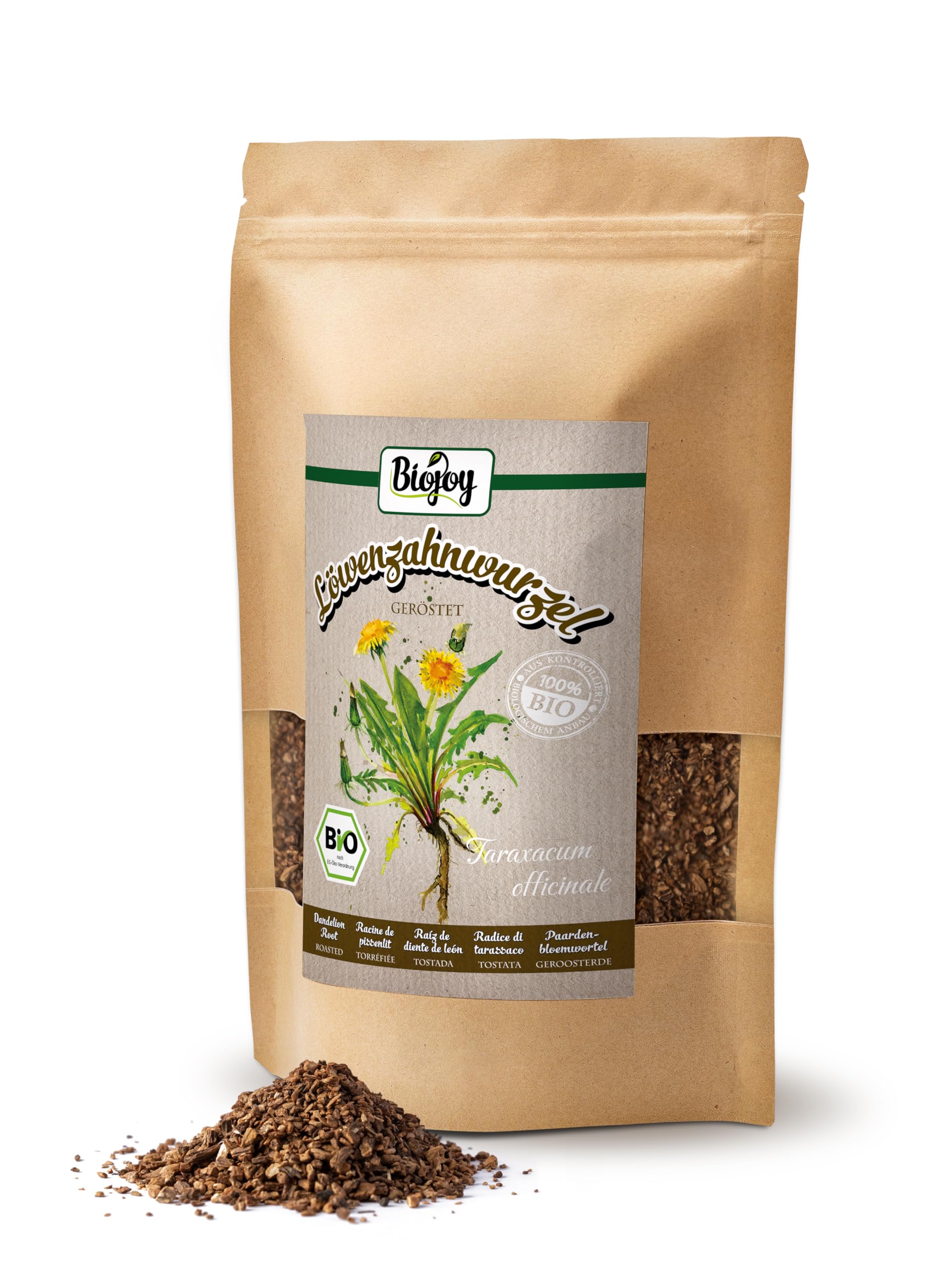 Biojoy BIO Korzeń mniszka, prażony, zamiennik kawy bez kofeiny, 500 g