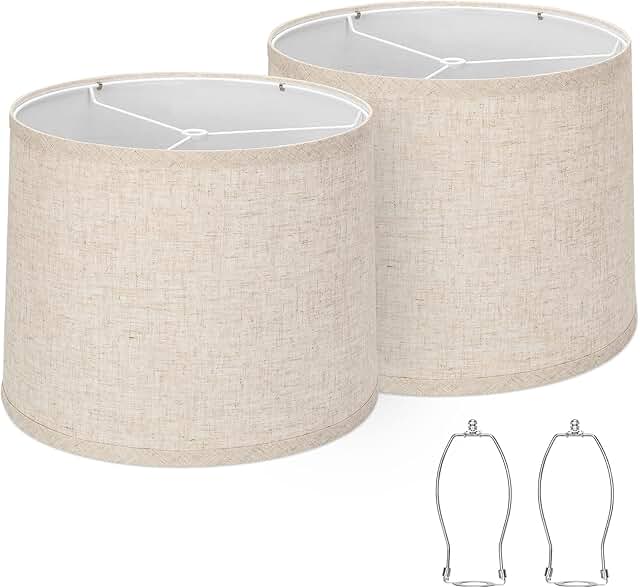 Lampshades Set of 2, Drum Lampshades 11.6