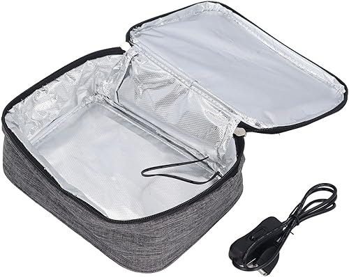 Miniatura 6 de Bolsa de almuerzo portátil para horno, calentador de alimentos con carga USB, caja de almuerzo portátil para microondas, película de aluminio, caja