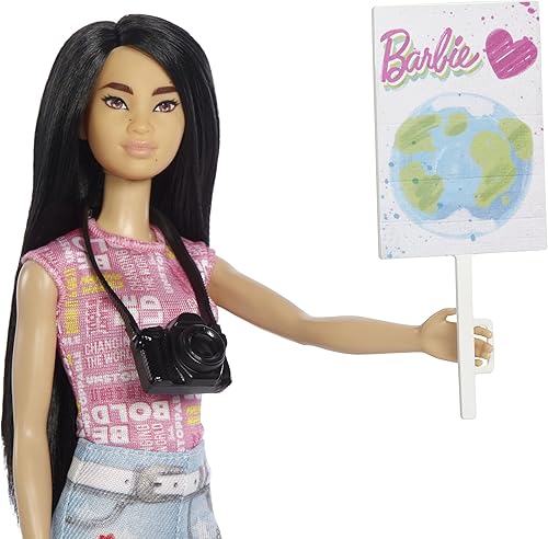 Miniatura 4 de Barbie Eco-Leadership Team 4 - Juego de muñecas de plástico reciclado (excepto la cabeza y el cabello), tela de ropa reciclada, accesorios, gran