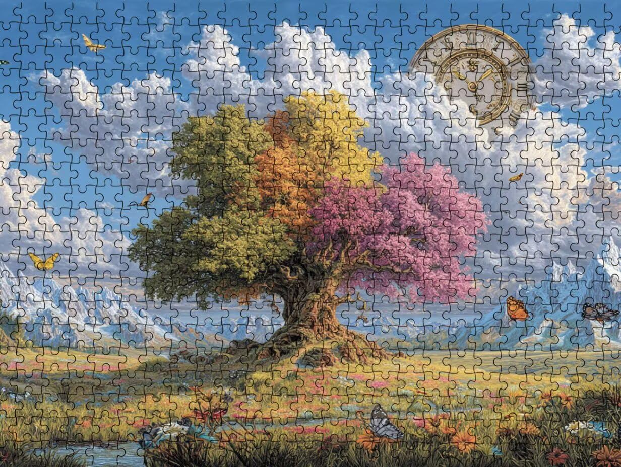 Puzzle 6000 para Adultos, áRbol De Relojes, Rompecabezas Clásicos LDYQS7704