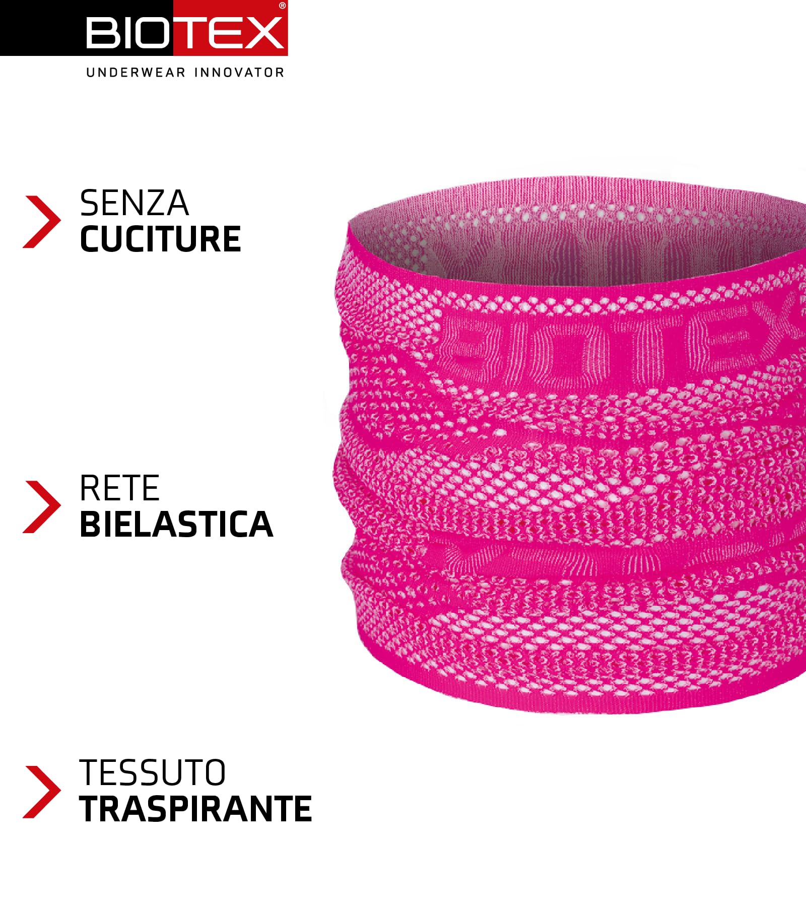 Biotex Tubulaire Summerlight Multifonction, bandeau de cou léger et respirant pour tous les sports, sous-vêtements techniques sportifs