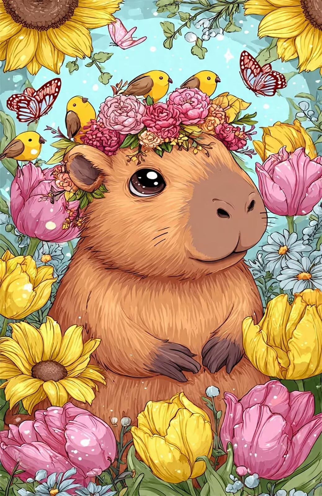 Puzzle 1200 Pezzi Fiore Lontra Puzzle per Adulti, Difficile e Sfidante con Poster Idea Regalo per Appassionati Puzzle Classici