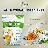 Vista 5 de Hemorrhoid Care Postpartum Care Bartholin Cyst Relief - FIVONA Sitz Bath Salt Natural Epsom Blend with Essential Oils Soak - 14.1 oz