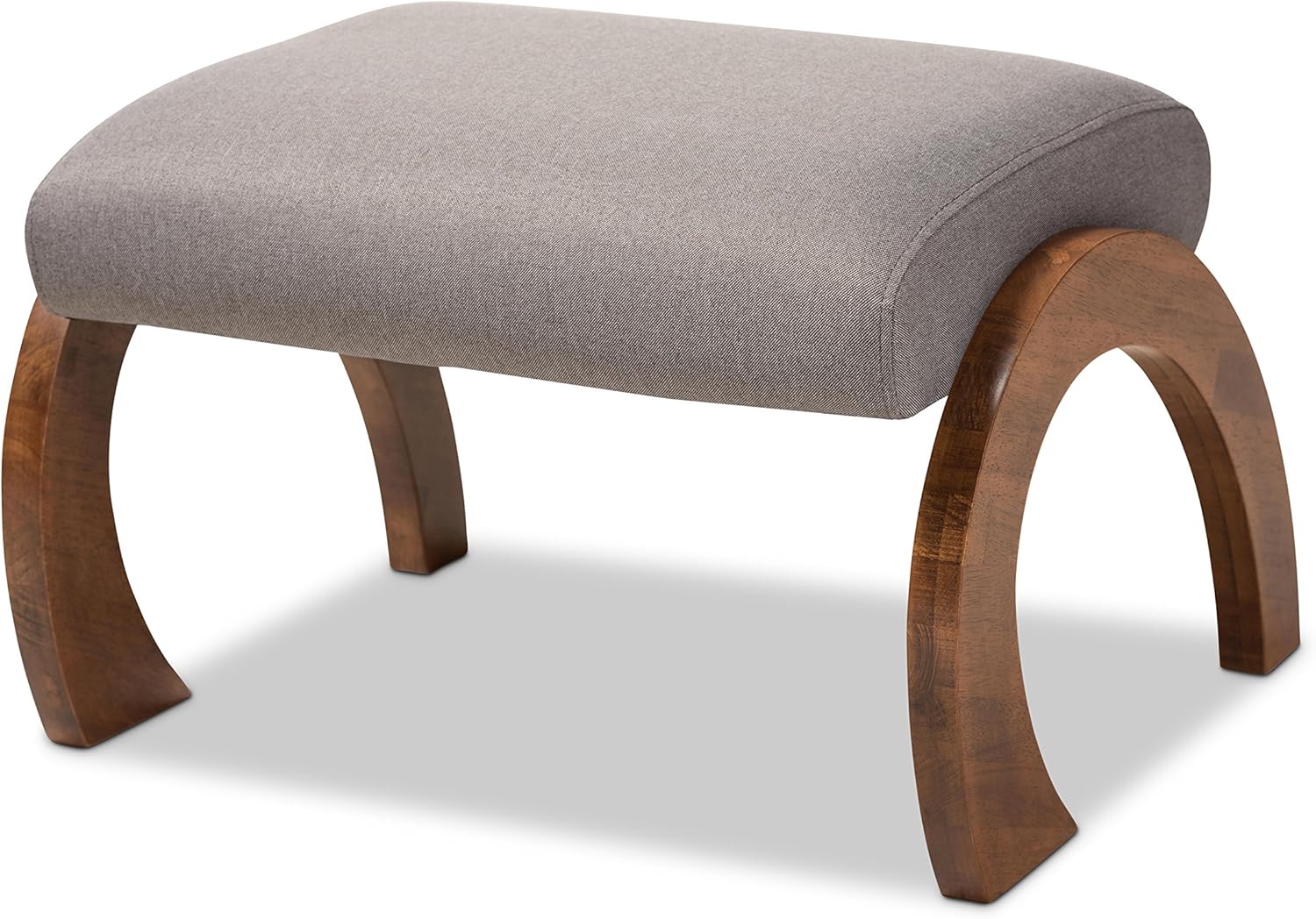 Baxton Studio Sablonne Ottoman, Grey