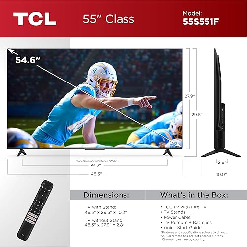 Miniatura 4 de TCL Smart TV Class S5 UHD 4K LED de 55 pulgadas con Fire TV (modelo 55S551F, 2024), Dolby Vision, HDR PRO+, Dolby Atmos, Alexa integrado con control