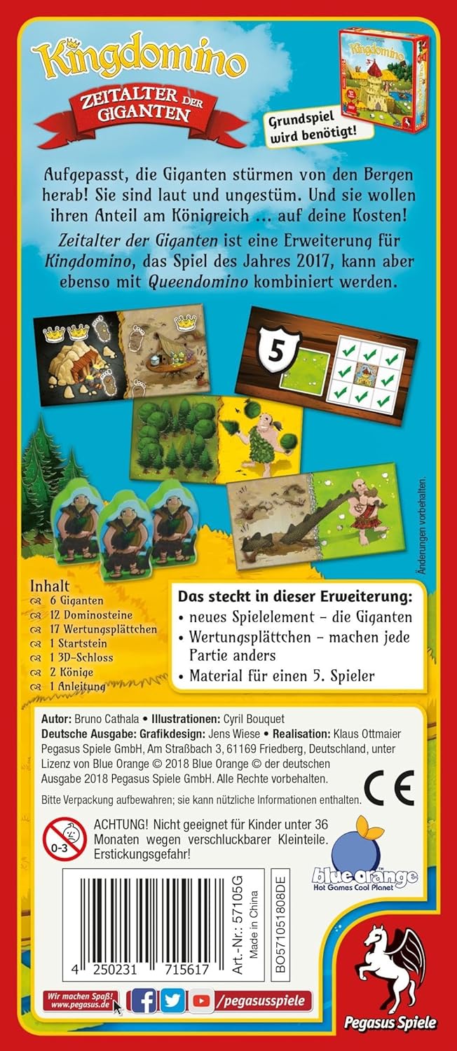Pegasus Spiele 57105G – Kingdomino Age of Gigants (Expansion)