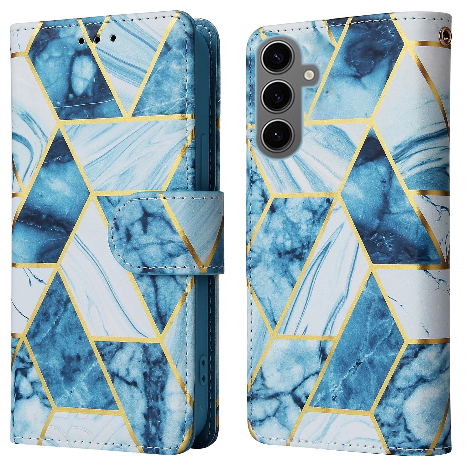 ClickCase Marble Series Faux Leather Back Case Card Holder Wallet with Magnetic Closure Flip Cover for Samsung Galaxy S23 FE 5G (Marble Blue) (B0CPDS3DV2) Amazon Price History, Amazon Price Tracker
