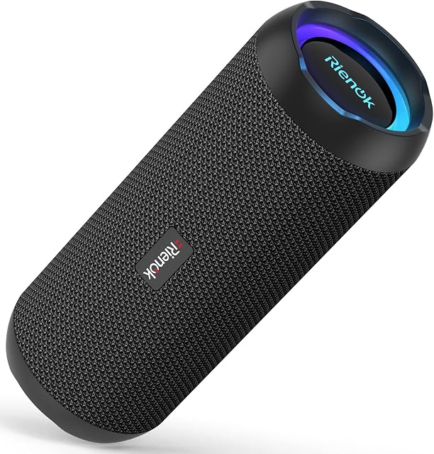 Bluetooth Speaker RIENOK Portable Wireless Bluetooth Speaker with 30W Enhanced Bass IPX7 Waterproof Bluetooth 5.3 Outdoor Speaker for Travel Sport