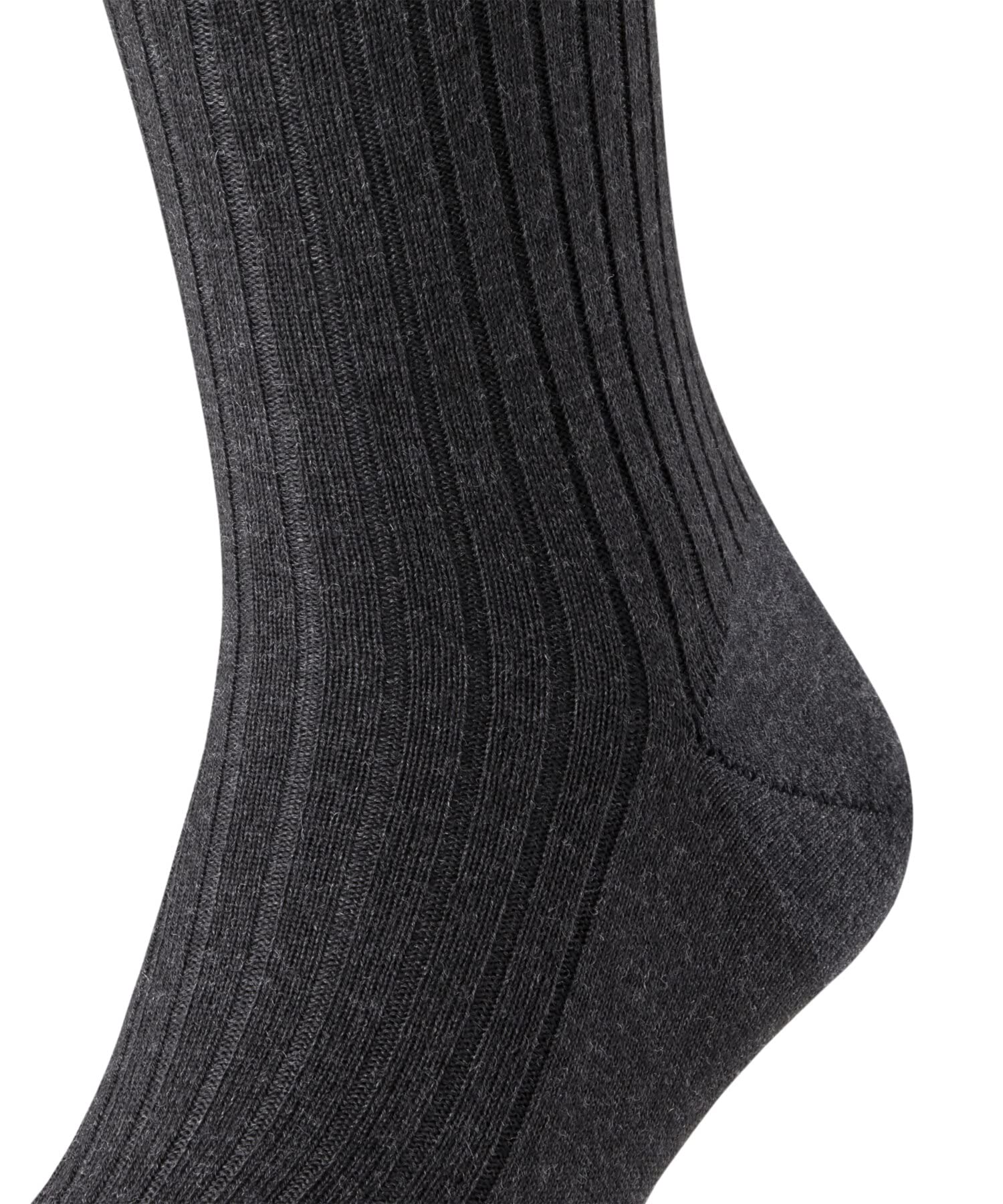 FALKE Mężczyźni Podkolanówki Bristol Pure M Kh Wełna długie jednokolorowe 1 Para, Szary Anthracite Melange 3080, 41-42