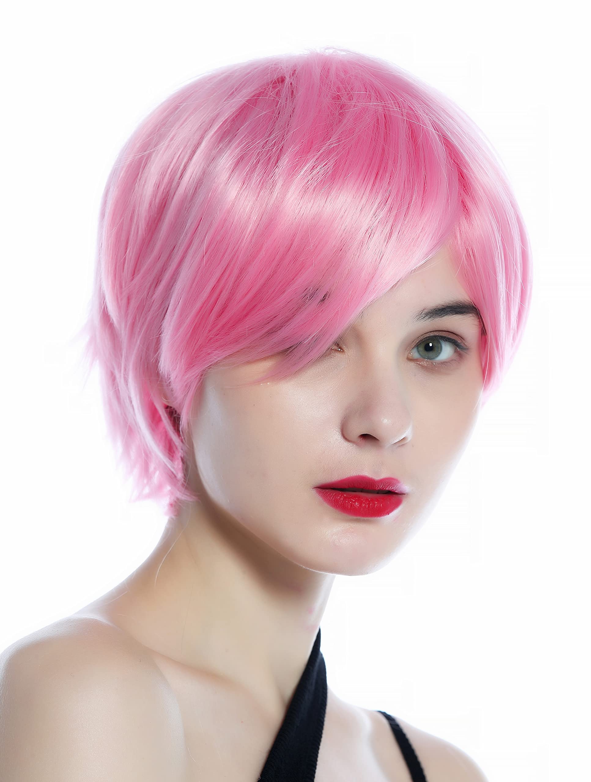 WIG ME UP - SZL0855-2311/1920 Wig Ladies Wig Cosplay unisex short straight parting Pink hues, light pink (2311/1920)
