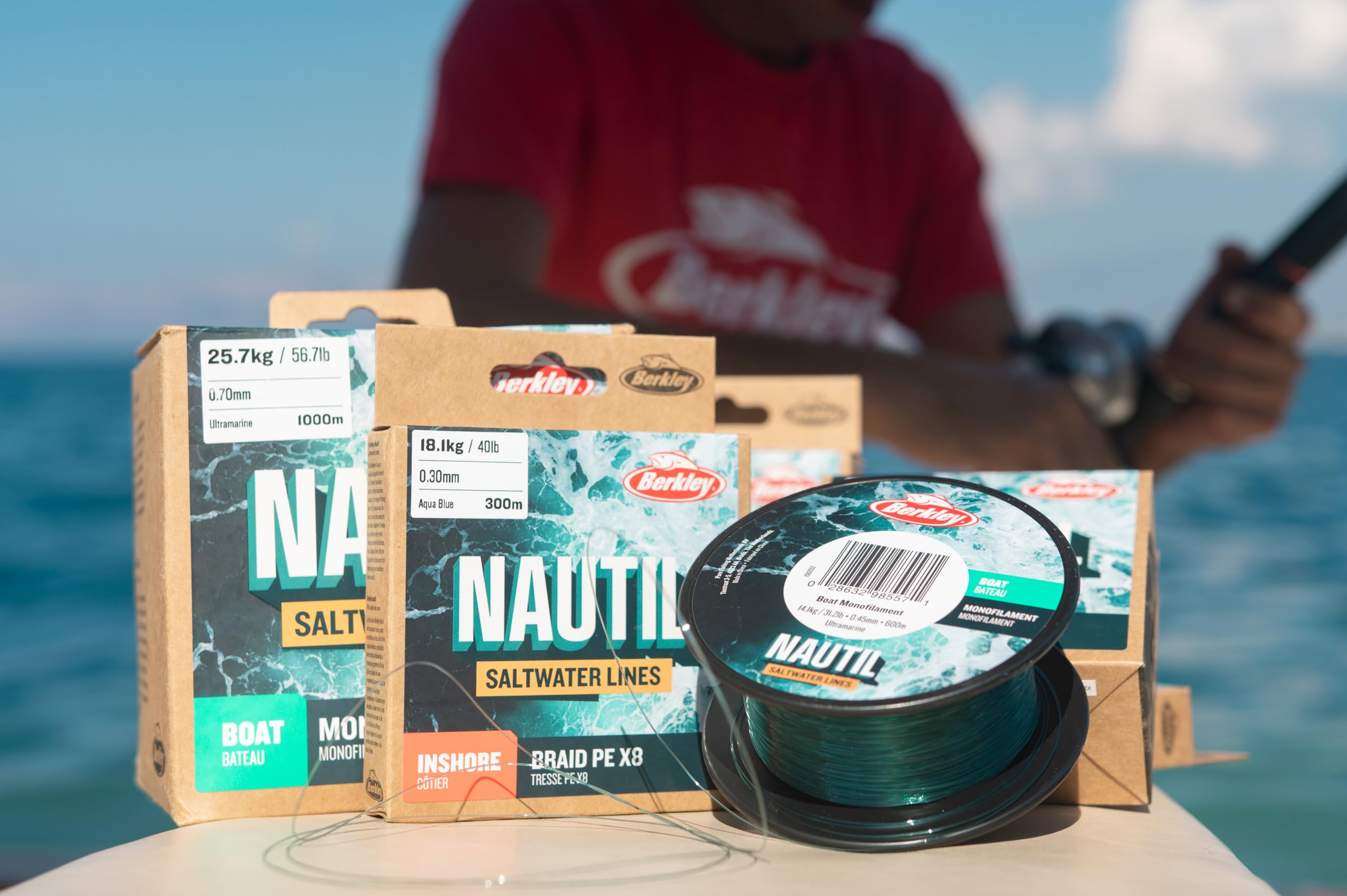 Berkley Nautil Boat Monofilament Żyłka | Ultra mocna, o niskiej pamięci, do wody słonej i słodkiej | Trwała, wysoka odporność na ścieranie i doskonała wytrzymałość na węzły | 0,40 mm | 23,9 lb | 300 m