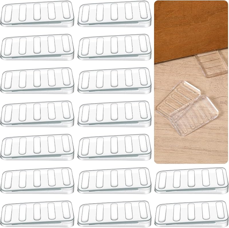 cobee 16PCS Clear Plastic Shims Clear Table Level Wedge Shims Wobble Wedges | Rubbery, Furniture Levelers, Non-Slip Table Wedge Shim, for Uneven Floors, Toilet, Restaurant, Appliance Leveling