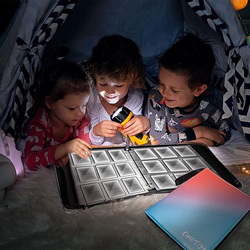 Miniatura 7 de OMOTIYA Carpeta de tarjetas comerciales se adapta a 720 tarjetas con 9 bolsillos de doble cara carpeta de colección de béisbol con 40 fundas