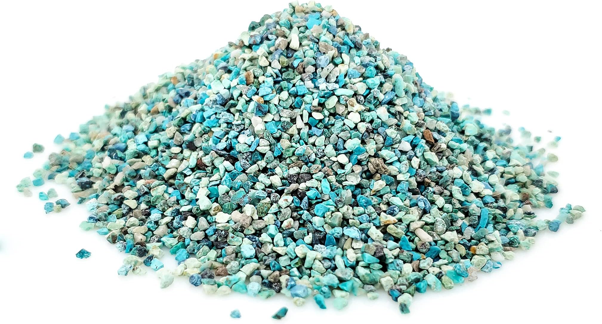 Blue Chrysocolla; Pure & Natural: by World of Wood- Crushed Inlay Stone Perfect for Wood Inlay, Jewelry, Art, and More (COARSE Consistency) (1/2 oz)