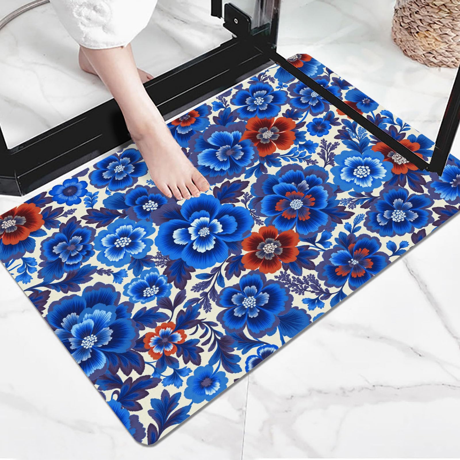 Alfombra pequeña lavable 50 x 80 cm para habitación y cocina exterior de pelo corto