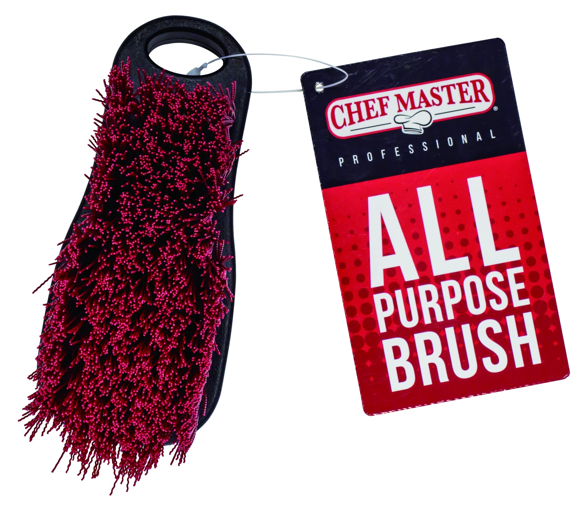 Chef-Master 90047 All Purpose Scrubbing Brush | Nylon Bristles | Essential Kitchen Scrubbing Brush | Use on Pots, Dishes, or Even Vegetables | Fits in Your Hand