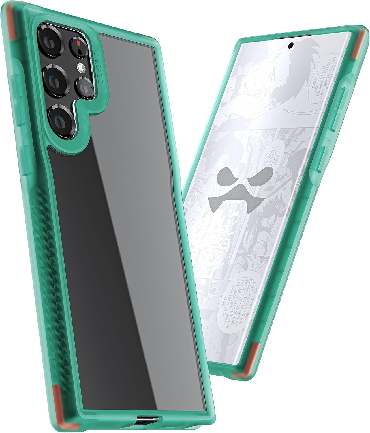 Ghostek COVERT Premium Samsung S22+ 5G Phone Case Clear Shockproof Protective Cover Lightweight Transparent Design Hard Tough Designed for 2022 Samsung Galaxy S22+ 5G (6.6 Inch) (Teal-Limited Edition)