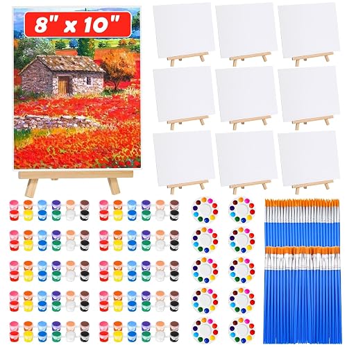 Evatage 10 Pack Sip and Paint Kit for Adults, 8x10