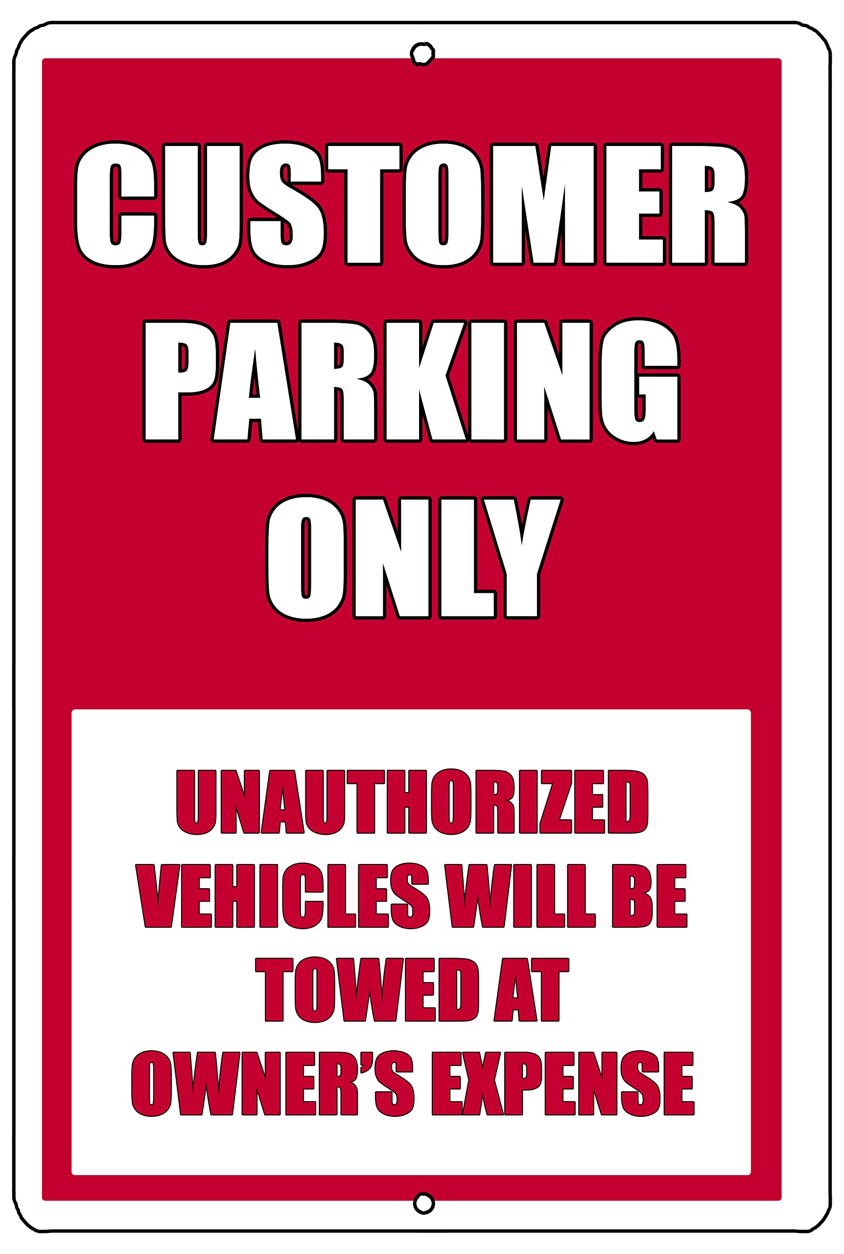 Rogue River Tactical Customer Parking Only Metal Tin Sign Business Retail Store Home Unauthorized Vehicles Will be Towed