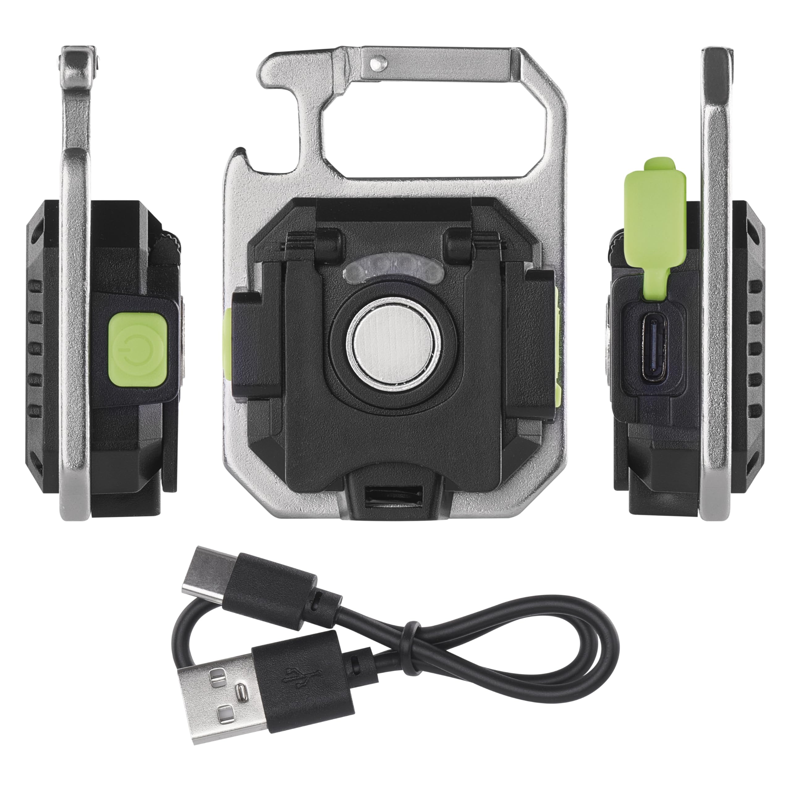 EMOS Mini Lampa Robocza LED z 7 Trybami Świecenia - Do Plecaka, Wielokrotnego Ładowania, Wodoszczelna, z Magnesem/Stojakiem/Klipsem, Odporna Na Uderzenia
