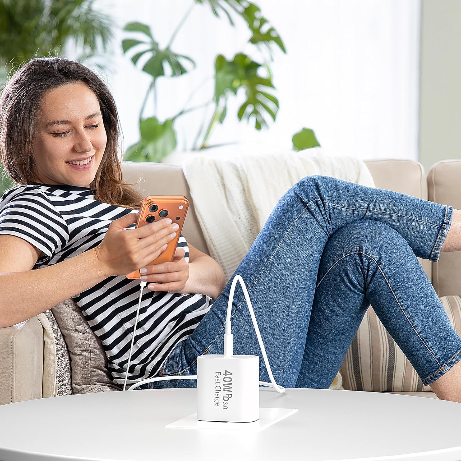 10 FT USB C Cable Phone Charger for iPhone 17 16 15,Extra Long 10Foot USB C to Type C Charger Cable 40W USBC iPhone Charger Fast Charging for iPhone 17 Air/17 16 15 Pro/Plus/Pro Max,iPad Pro