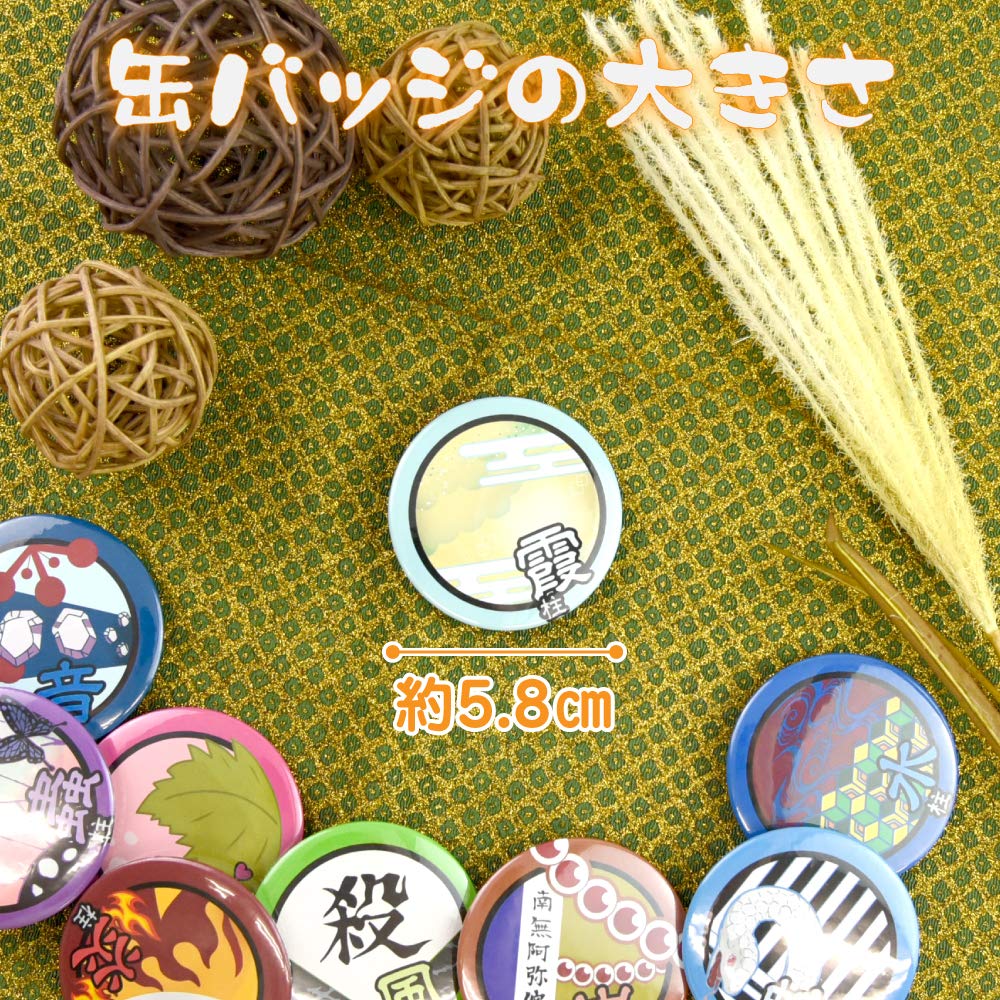 Amazon | 鬼滅の刃 キャラクターモチーフ 缶バッジ 鬼殺隊 柱 9種
