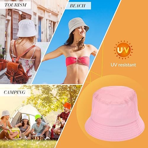 Miniatura 7 de Sombreros de pescador para hombres y mujeres, sombrero de playa de verano, sombrero de pesca para adultos, sombrero de algodón transpirable