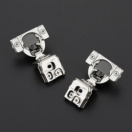 Vista 43 de Ravinte - Juego de 30 bisagras superpuestas, 15 pares de bisagras de cierre suave de 1.3 pulgadas para armario de cocina, bisagras ocultas de acero