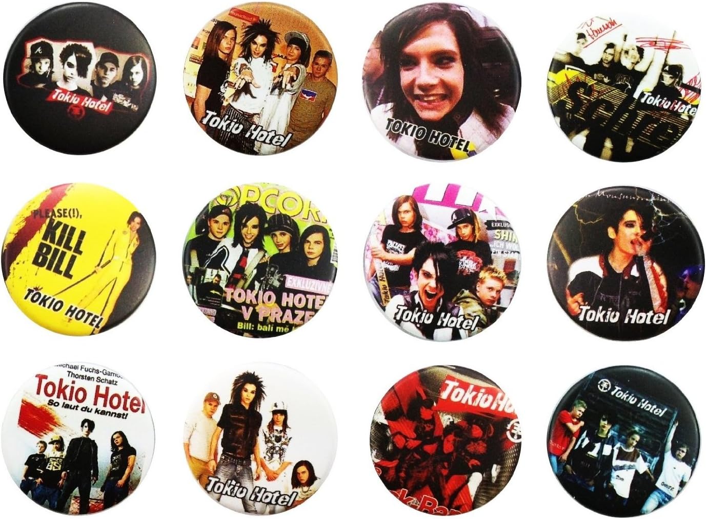 The Bigger Vivider 1.75" Lot 12 Awesome Pin Button Badge Tokio Hotel brooch #1