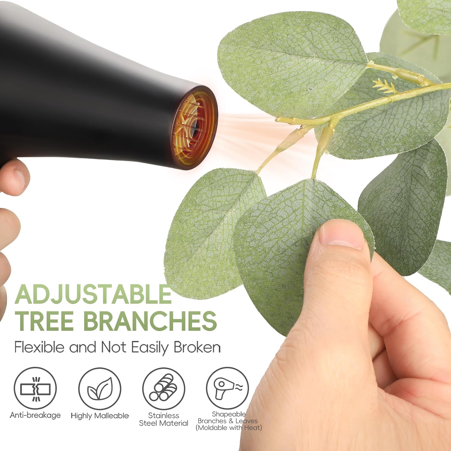 Artificial Eucalyptus Tree,5Ft Tall Fake Potted Tree Faux Eucalyptus Tree with Plastic Nursery Pot, Artificial Plants for Home Office Indoor Decor