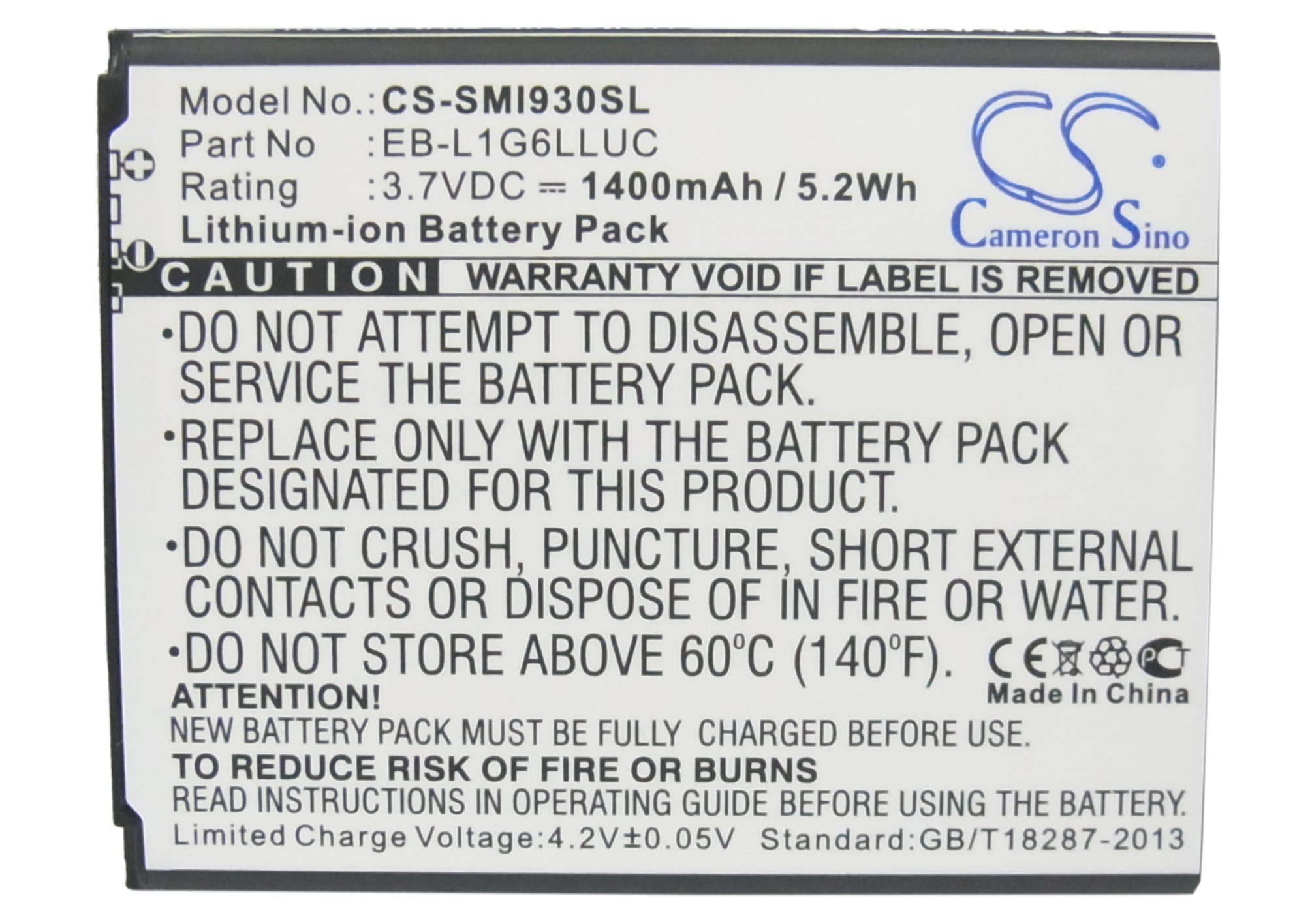 Cameron Sino Replacement Battery for iBasso DX50, DX90, DX90J (2100mAh)