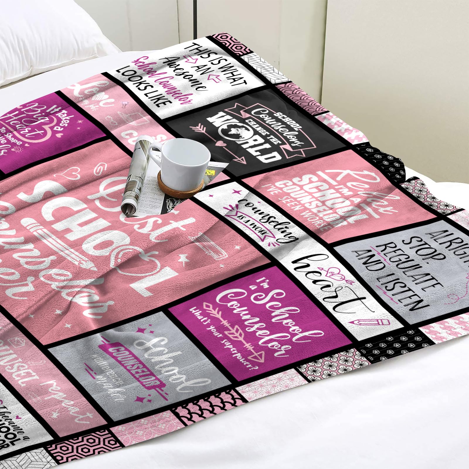 School Counselor Gifts - School Counselor Appreciation Gifts - Guidance Counselor Gifts for Women - Gifts for School Counselor on Retirement Birthday Soft Throw Blanket 60"X50"