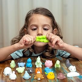 Nutty Toys Animal Squishies, 20 Soft & Cute Kawaii Fidgets | Top Classroom Prizes, Bulk Pinata Filler | Unique Gifts for Teens, Kids, Adults, Best Boys & Girls Christmas Stocking Stuffers Idea 2025