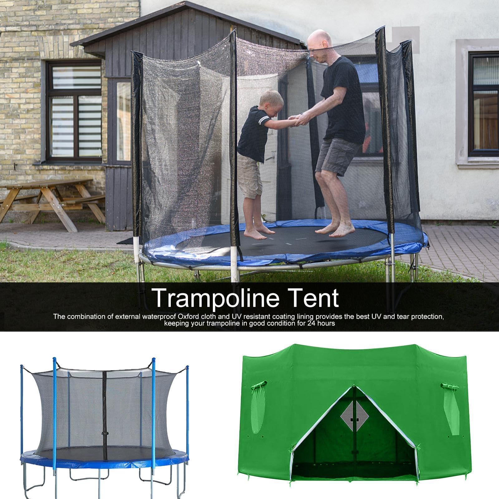 Copertura Parasole Per Tappeto Elastico Multiuso Per Tettoia Impermeabile | Anti-UV Per Esterno, Giardino, Campeggio, Spiaggia, Piscina, Bambini, Famiglia, Rotondo