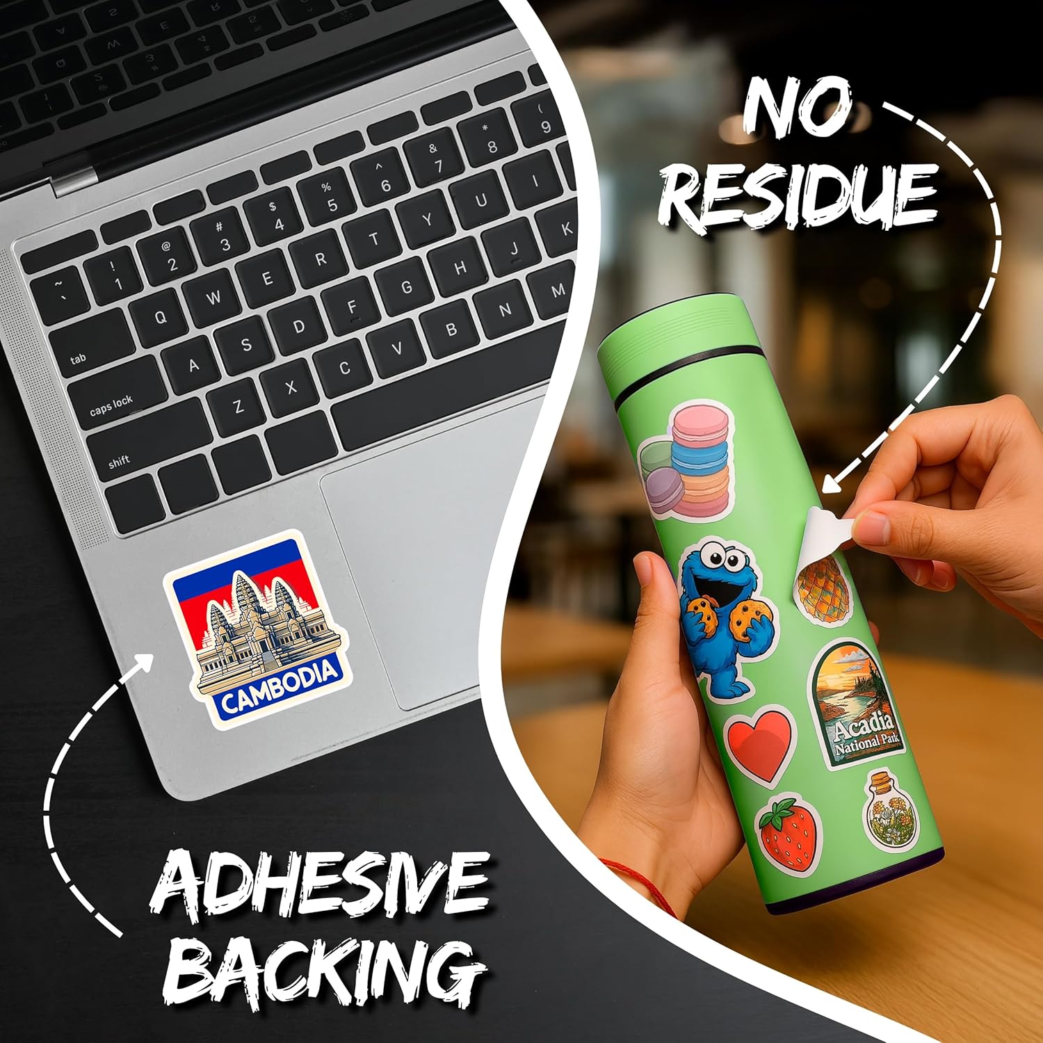 Cambodia Sticker 4 Inch City Travel Souvenir Destination - Waterproof Vinyl Decal for Laptop Water Bottle Car Tumbler - Durable Aesthetic Long-Lasting Stickers for Adults ID44990 - Image 4