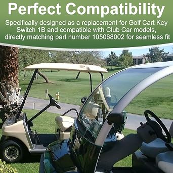 Golf Cart Key Switch 1B, Club Car Replacement Key 105068002-2 Pca