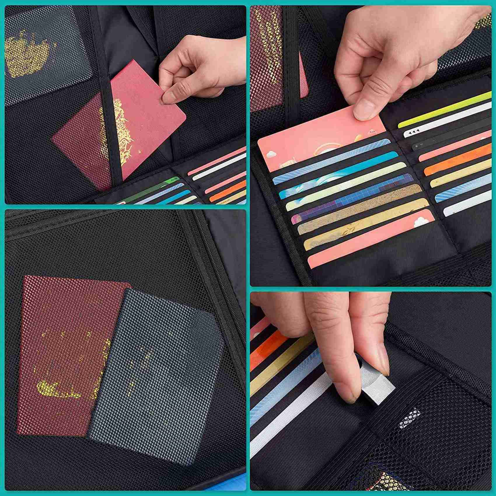 Sac à Documents Ignifuge avec Serrure Bureau à Domicile Voyage BoîTe de SéCurité Ignifuge et éTanche PoignéE Portable Stockage de Fichiers